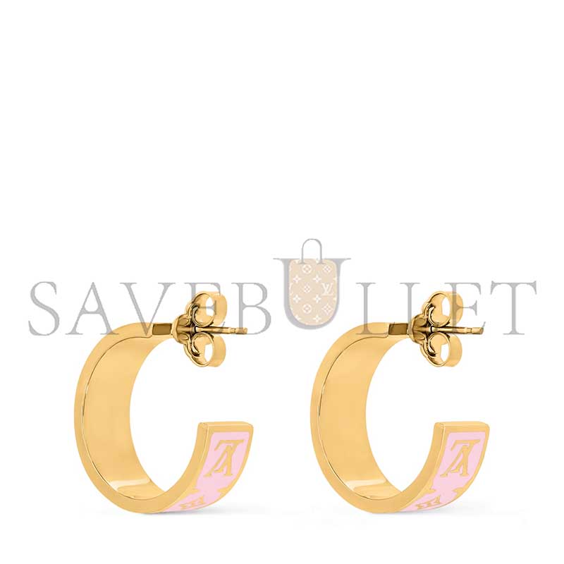 LOUIS VUITTON NANOGRAM ENAMEL EARRINGS M01831